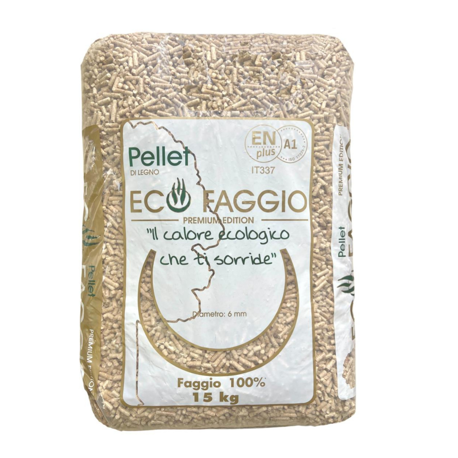 Pellet Eco Faggio Premium - Bancale 78 Sacchi da 15 Kg - Petrolgas Srl